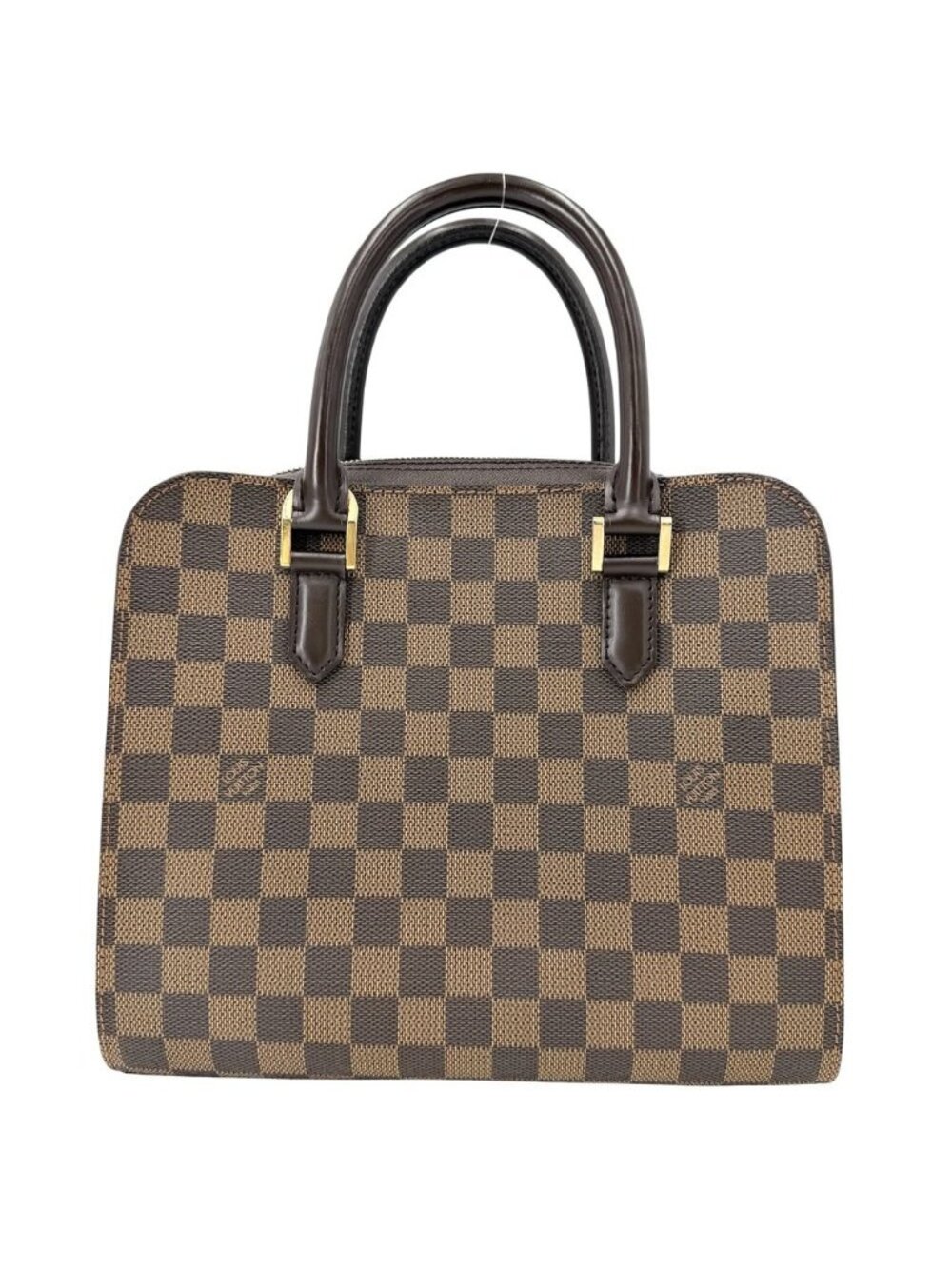 Louis Vuitton Handbag Triana Damier Canvas Brown Gold